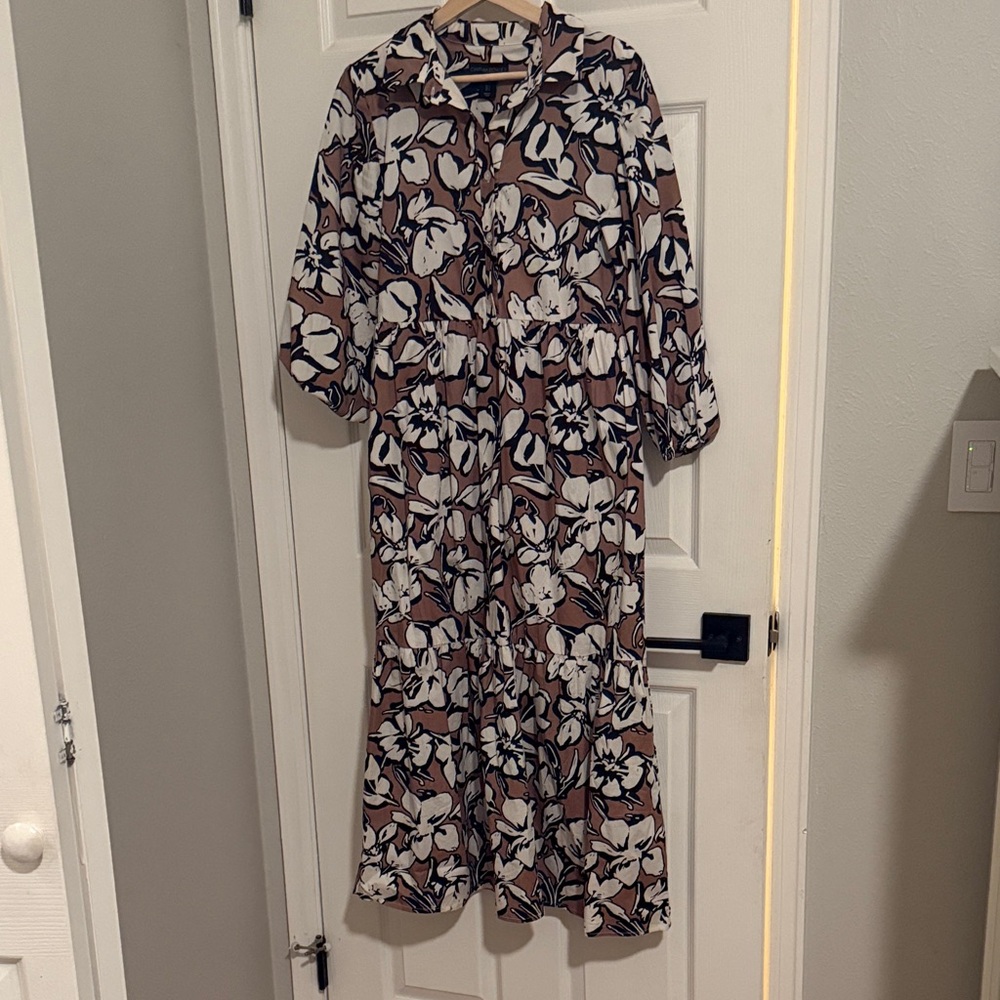 Cotton Garden Long Sleeve Dress Women’s Small